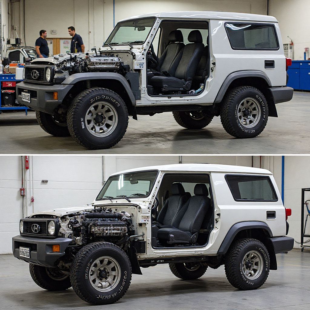 Transformación de SUV clásica a eléctrica