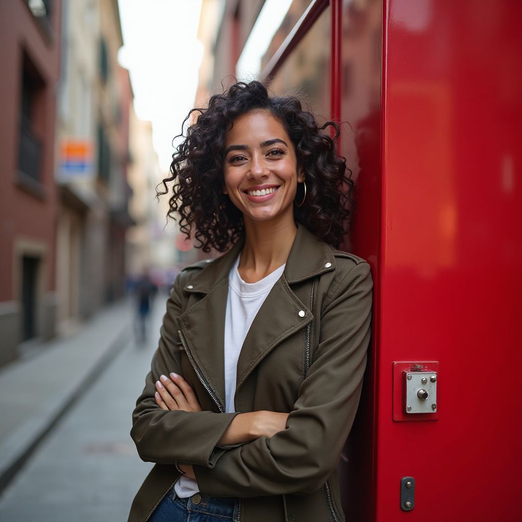 Profesional joven con su primer vehículo