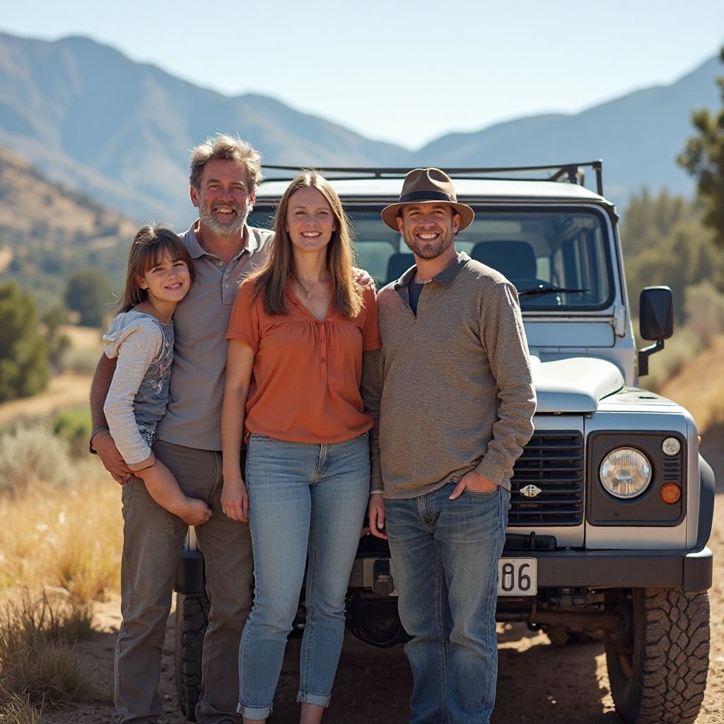 Familia Rodríguez con su nueva camioneta